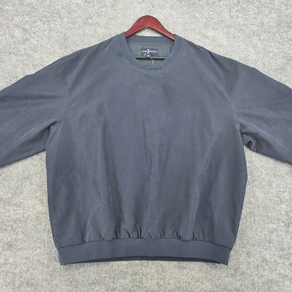 Daniel Cremieux Golf Mens XL Navy Blue Water Resistant Windshirt Pullover NWT